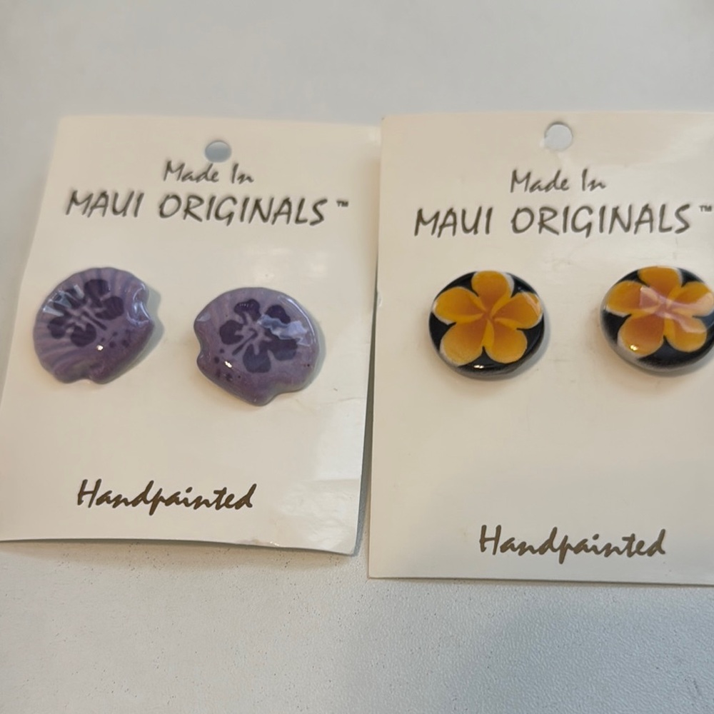 Maui Originals Handpainted Earrings Set